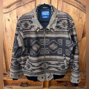Vintage Pendleton Aztec Wool Coat Men’s Small Southwestern Jacket